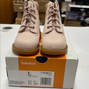 Timberland Kids Pink Lace-Up Boots